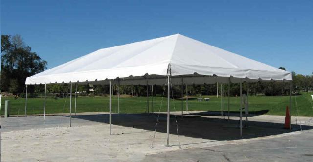 Frame Tent Solid White  20' X 40'  ( 80 To 90 Guests).