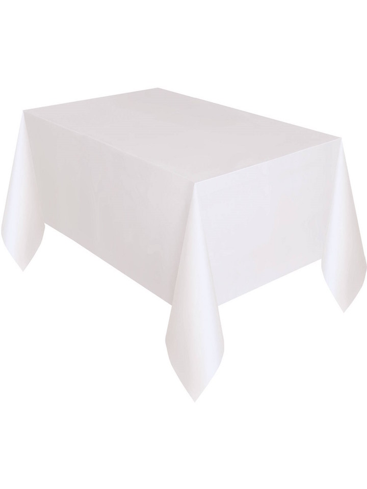 6Ft Rectangle Tablecloth On White For Kids.
