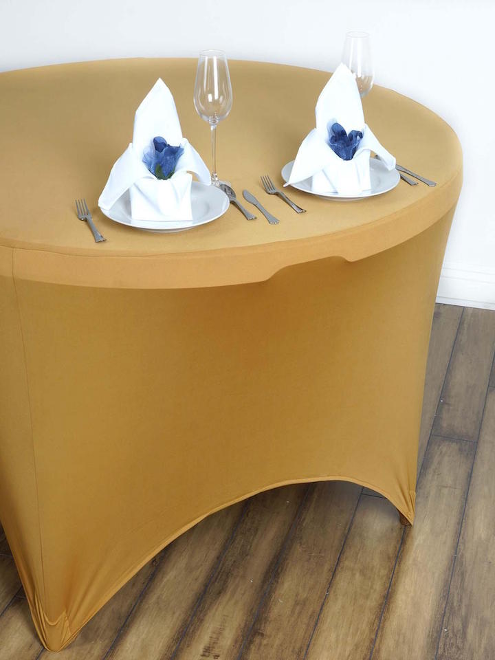 Round Stretch Spandex Tablecloth Any Color 