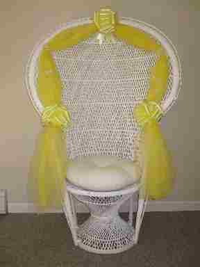 Yellow Wicker Chair.